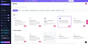 Writesonic interface